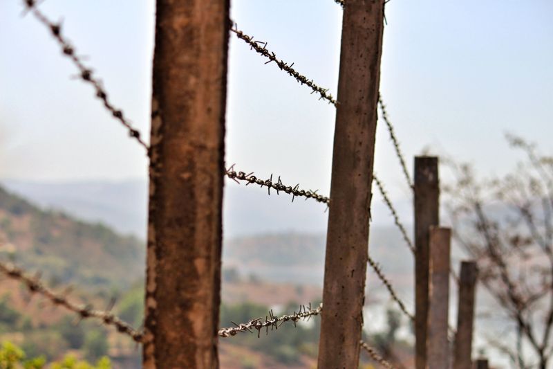 Barbed Wire Fence Installation detail