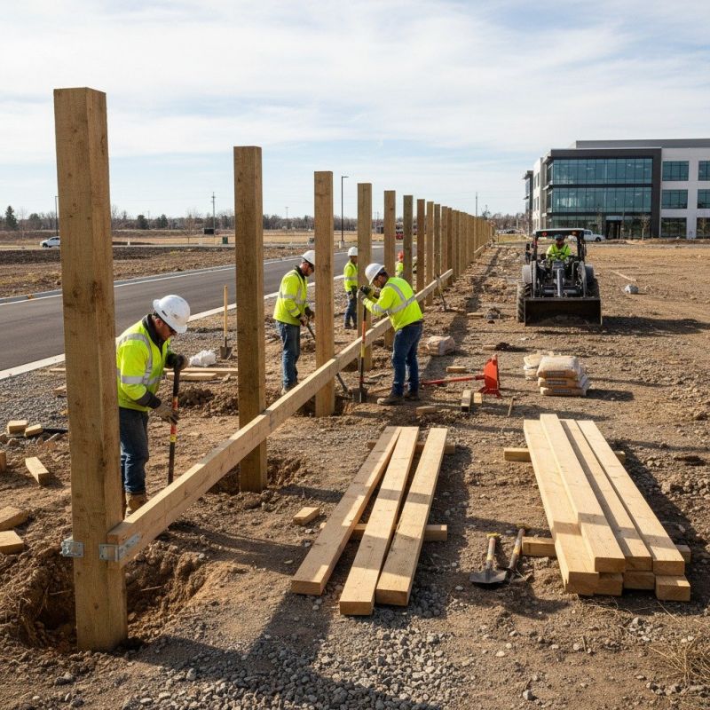 Business Fence Installation detail
